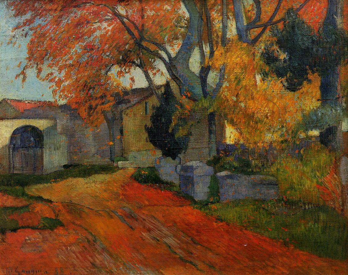 Lane at alchamps, Arles 1888
